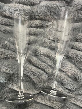 Tiffany & Co Champagne Flutes Set of 2 TRUMPET